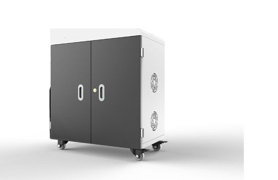 Chariot de chargement USB 36 ports avec sortie 5V 2.4A et entrée 100-250V, équipé de roues médicales silencieuses