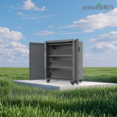54 Ports de recharge Cart de recharge USB avec ventilateurs de refroidissement d'entrée de 100-250V et serrures pour un stockage sécurisé de la tablette