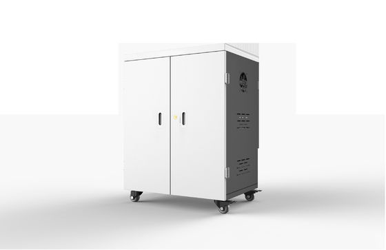 60 ports AC Cabinet de charge de tablette avec serrures et clés Ventilateurs de refroidissement et roues médicales allemandes