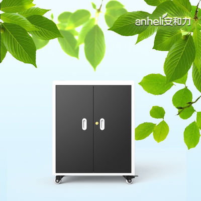 Cabinet de recharge pour ordinateur portable 30 Bay avec serrures et clés, ventilateurs de refroidissement et roues médicales allemandes
