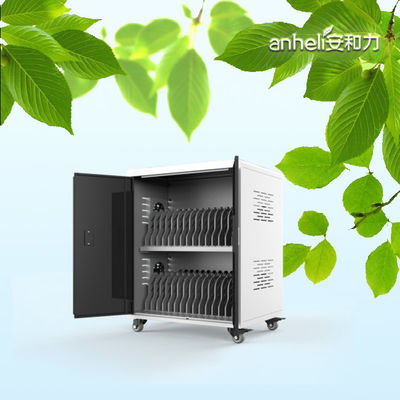 Cabinet de recharge pour ordinateur portable 30 Bay avec serrures et clés, ventilateurs de refroidissement et roues médicales allemandes