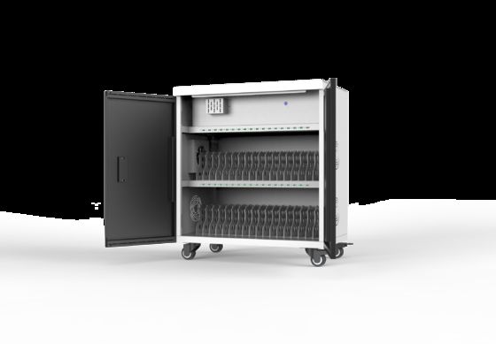 Chargeur de tablettes à 36 ports avec 2 roues de freinage et sortie 5V 2A pour utilisation scolaire