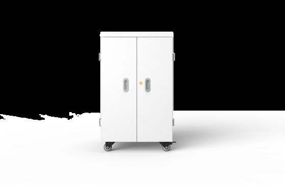 Armoire de chargement pour tablettes avec alimentation CA à 42 ports, 4 roues et 2 freins pour une mobilité sécurisée