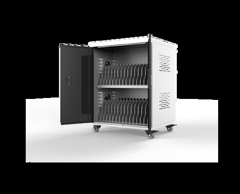 Armoire de chargement pour ordinateur portable à 30 ports avec construction en tôle galvanisée et ventilateurs de refroidissement