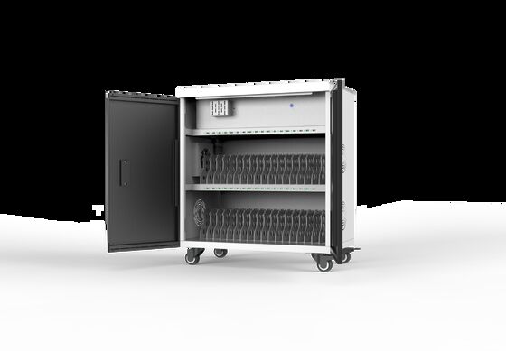 Chariot de recharge intelligent à 36 ports USB avec système de protection de sécurité 8S et ventilateurs de refroidissement pour écoles